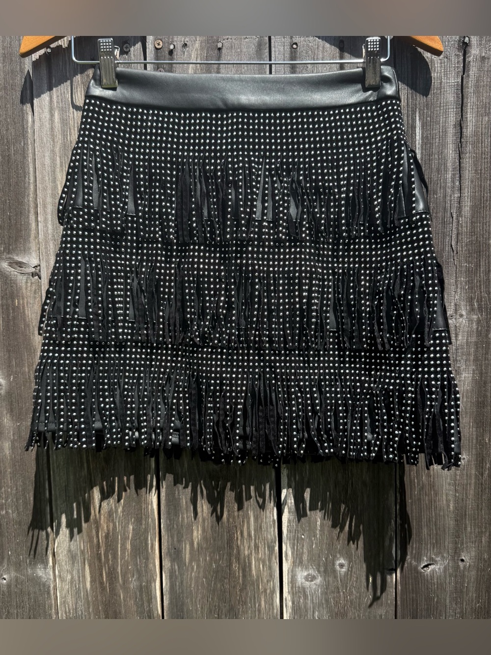 NWT Sincerely Jules Studded Fringe Skirt